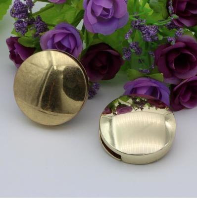 China Personalized custom light gold and nickel round shape decorative bag locks for sale