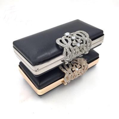 China Handbags Accessories Custom Rectangle Gold Iron Metal Purse Frame Box Clutch Bag Frames for sale