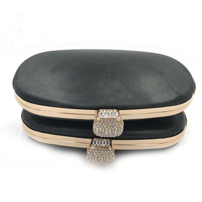 China Manufacturer plastic oval box shell metal purse frame for handbag for sale