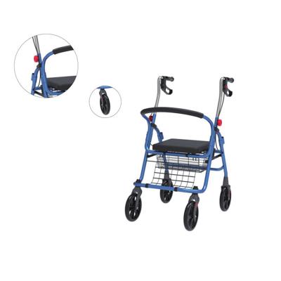 China 2021 Aluminum New Design Older Rollator Walker With Seat for sale