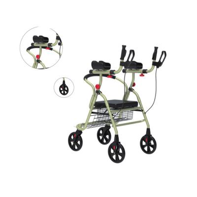 China Aluminum High Quality Medical Folding Adult Elder Disabled Strollers Walkers for sale