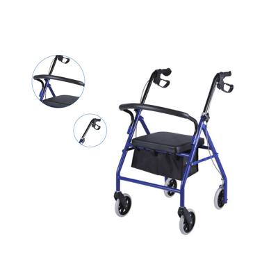 China Aluminum High Quality And Light Weight Elderly Disabled Folding Shopping Cart Walker for sale