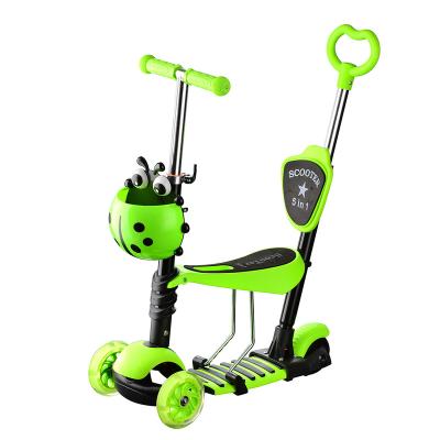 China PVC Wheel With Amazon 3 Wheel Light Front 1 Multi Functional Rear 5 Kids In 1 Scooter 3 Wheel Scooters For Kids for sale