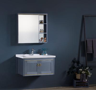 China Manufacturer Modern Design Single Sink Wall Mount Bathroom Mirror Cabinet for sale