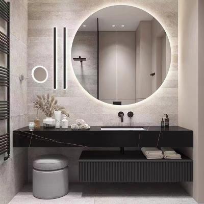 China Modern Style Design Customer 304 Stainless Steel Bathroom Vanity Luxury Smart Cabinet for sale