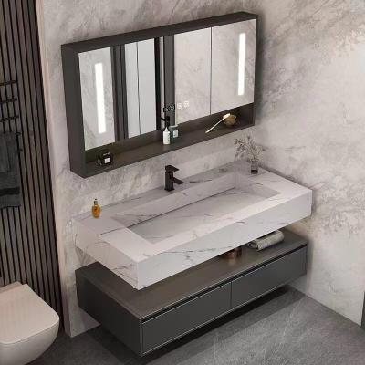 China Foshan hot sale modern design customization 304 stainless steel bathroom cabinets vanity sink for sale