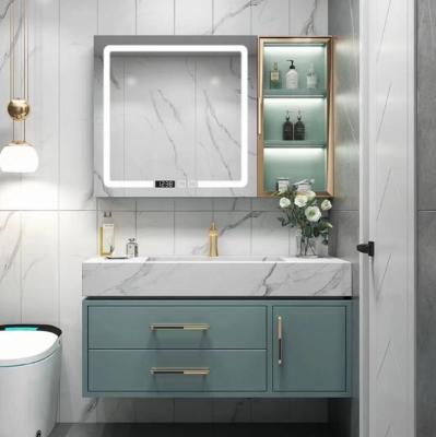 China Europe Style Wholesale Modern Bathroom Furniture Modern White Solid Wood Bathroom Vanity for sale