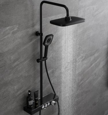 China Without Switch China Manufacture Home Using Black Color Wall Mount Water Saving Shower Head for sale