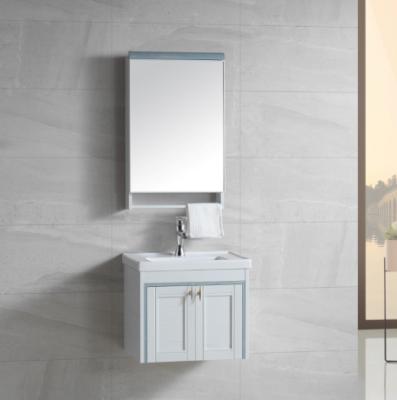 China Modern Simple White Color Bathroom Cabinet Sink Bathroom Vanity Cabinet for sale