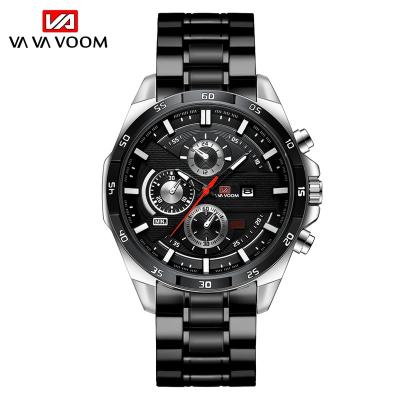 China Full Stainless Steel Band Mens Sports Watches Dropshipping Calendar Factory Class Elegant Simplicity Waterproof Quartz Custom Watches for sale