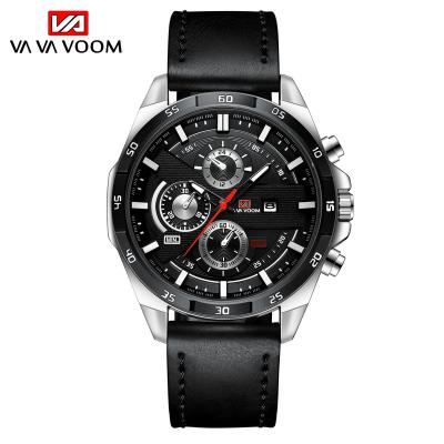 China Complete calendar men sports watchTop open fashion leather calendar high-end workmanship waterproof quartz super low price Dropshipping watches for sale