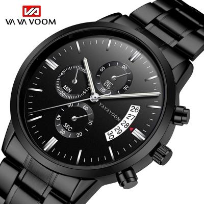 China Top Original Brand Full Waterproof Calendar Men's Simple Fashion Quartz Calendar Business Stainless Steel Watches Bulk Free Shipping for sale