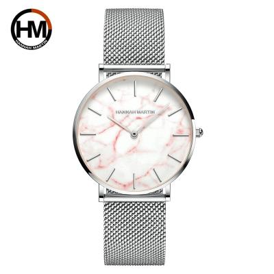 China Calendar Maker Hannah Martin Custom Logo Japan Movt Full Stainless Steel Raincoats Make Your Own Private Label Promotional Wrist Watch for sale