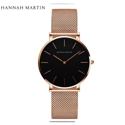 China Full Calendar Hannah Martin Stainless Steel Quartz Female Original Waterproof Japan Custom Designs With My Logo Women Fashion Watch Brand for sale