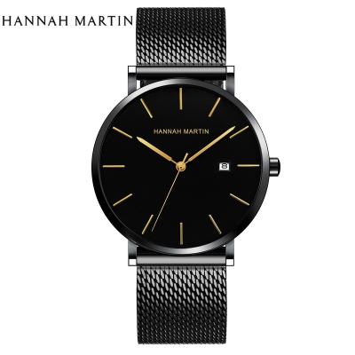 China Full Calendar Hannah Martin High Quality Men Quartz Shape Brand Luxury Crystals Brand Custom Style Your Own Private Label Gold Men's Watches for sale