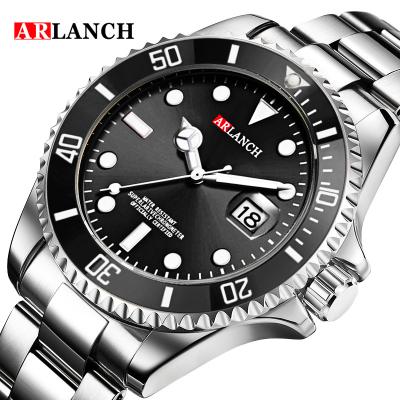 China High Quality Complete Calendar Men Sports Watch Low MOQ Custom Calendar Logo Silver Black Stainless Steel Waterproof Luxury Luminous For Men Watch for sale