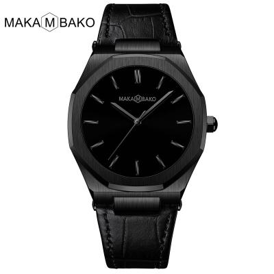 China Fashion Brand Matte Black Watch 40mm Business Gold Stainless Steel Men's Wristwatches Classic Top Luxury Leather Men's Watch for sale