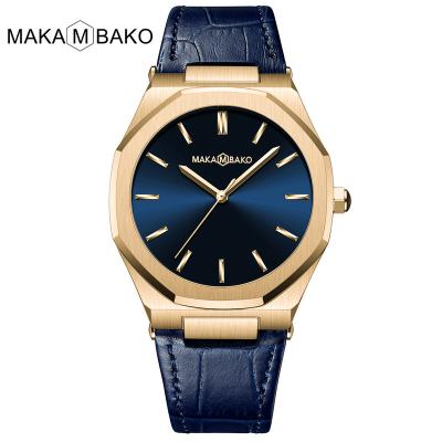 China Hot Selling Rose Gold Custom Waterproof Genuine Quartz Water Resistant Men Wrist Watch OEM Ready Promotional Men's Wrist Watches Men's Leather Watch for sale