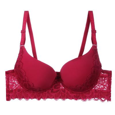 China New High Quality Breathable Lace Back Button Bra With Beautiful Lace Back Sexy Bra For Women for sale