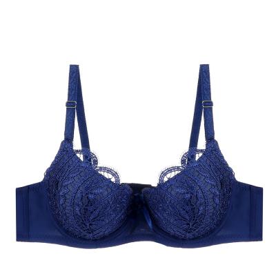 China QUICK DRY In Stock Womens Wholesale Full Cups Women Figure Lingerie Underwire Lace Breathable Padded Bra Big for sale