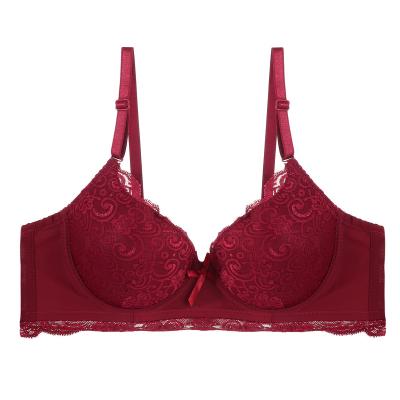 China European American Big Breast C Cup Thin Boobs QUICK DRY Ladies Sexy Unlined Lace Big Boobs Plus Size Bra for sale