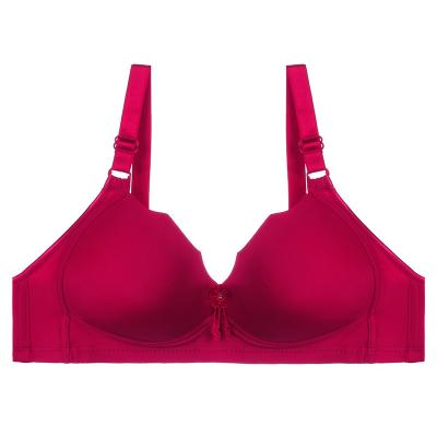 China QUICK DRY hot stylish girls shape simple solid wave ruffles push up bras wireless relieve seamless women plus size bra for sale