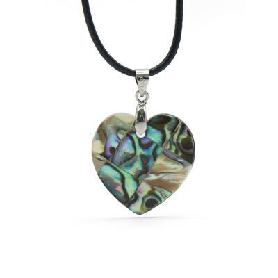 China Heart Ethnic Abalone Shell Pendant Necklace For Women Fashion Jewelry Heart Charm Necklace CLNN130 for sale