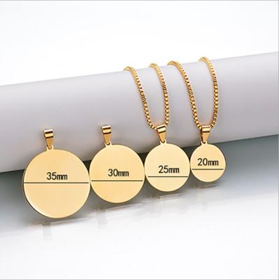 China CLASSIC Customized Stainless Steel Dog Tags Creative Punk Jewelry Necklace Pendant Gold Silver Black Custom Necklace Pendant for sale