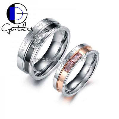 China Titanium Stainless Steel Jewelry Gentdes Wedding Ring, Stainless Steel Jewelry For Lovers for sale