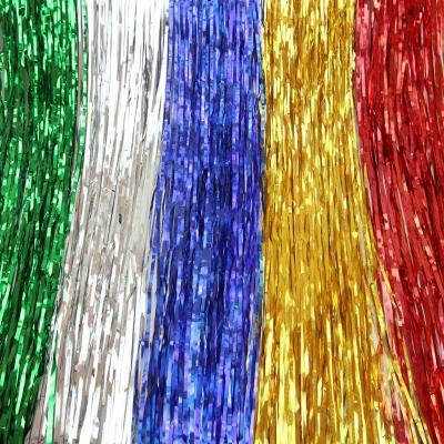 China Holiday Decorations Ychon Foil Tassel Decoration Wedding Rain Ribbon Birthday Background Wall Decoration Props for sale