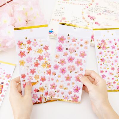 China Cartoon Sticker Ychon Cherry Blossoms in Full Bloom Sticker Diary Decoration Craft Sticker Crystal Stickers for sale