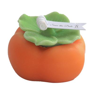 China Party Candles Ychon Persimmon Scented Candles Photography Props Creative Ornaments Simulation Fruit Candles for sale