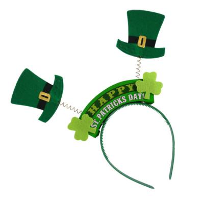 China Happy Irish St. Patrick's Day St. Patrick's Day Hair Party Decration Ychon's Day Hat Buckle Small Green Clover Head Holiday Party Decoration for sale