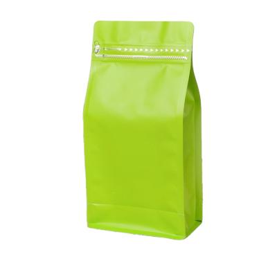 China Moisture Proof One Way Side Sealed Tea Food Packaging Bag Zipper Eight Air Valve Self Standing Bag Air Valve for sale