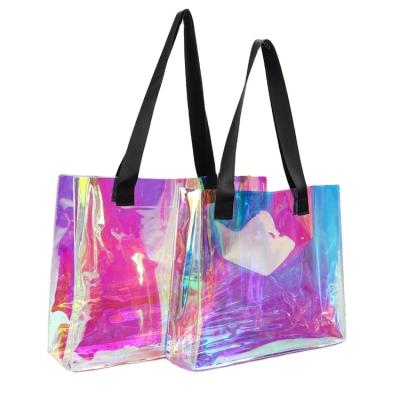 China Handled Handbag Fashion Colorful Transparent One Shoulder Shopping Handbag For Sale for sale