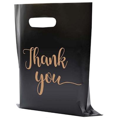 China Recyclable Customizable Logo Recyclable Clothes Shoes Packing Waist Bag Die Cut Retail Goods Tote Plastic Shopping Bag Plastic Bags for sale