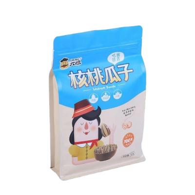 China Moisture-proof Aluminum Plastic Compound Seed Bag Self Food Leisure Zipper Octagonal Sealed Zipper Bag Melon Sealed Bag for sale