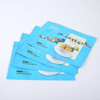 China Recyclable Spot Mouth Vacuum Bag Three Color Flat Side Sealed Aluminum Foil Food Packaging Heat Seal White Aluminum Plated Bag for sale