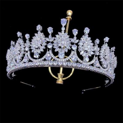 China Wedding RE4337 Adjustable CZ Tiaras Zircon Princess Pageant Crown Bride Party Prom Bridal Hair Accessories for sale