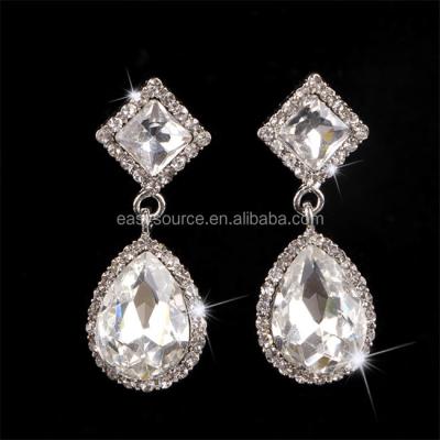 China Women's Eco-Friendly Crystal Drop Earrings Rhinestone Chandelier Earrings Wedding Bridal Jewelry for sale