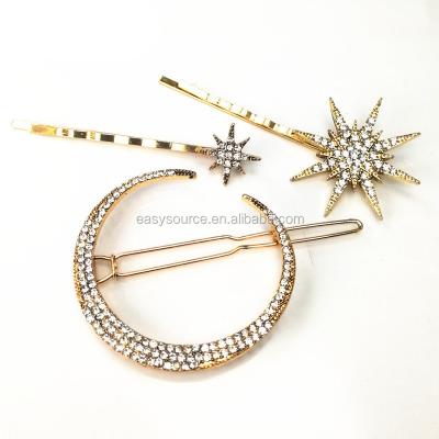 China RE4086 Vintage Stars Moon Hair Sticks Wedding Bridal Hair Comb Hair Pins Clips for sale