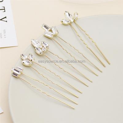 China Vintage ES164 5pcs Rhinestone Hair Pin Sets Crystal Women Hair Stick Bridal Hair Accessories for sale