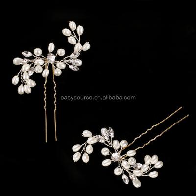 China Handmade Pearl Hairpins Bridal Headpiece Craft Wedding Handmade Hairpins Hair Jewelry for sale