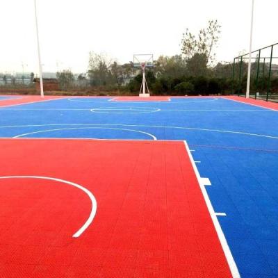 China Several Patents Sports Court Interlocking Modular Plastic Volleyball Flooring for sale