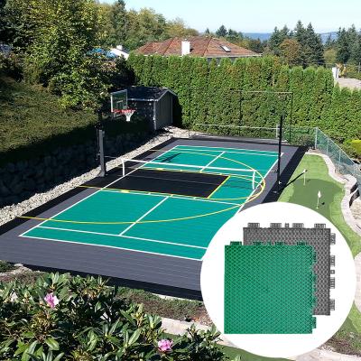 China Factory Cost Flooring Tennis Court Padel Basketball Anti Slip Interlocking Mat Tile Event Outdoor Plastic Panoramic Flooring for sale