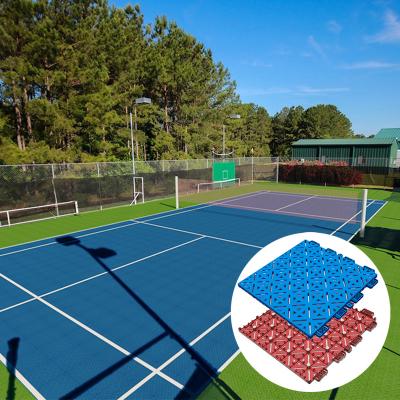 China Sports Court Interlocking Tiles For Multi Sport Goal Basketball Court Badminton Volleyball Court Floor Mat for sale