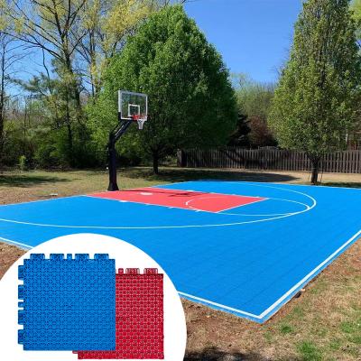 China Anti Slip Outdoor Outdoor Pickleball Basketball Court Flooring PP Vinyl Flooring Outdoor Tile Click For Sport PP Sports Flooring for sale