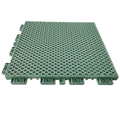 China Several Patents PP Material Construction Flooring Plastic Interlocking Badminton Court Mat Sport Flooring for sale