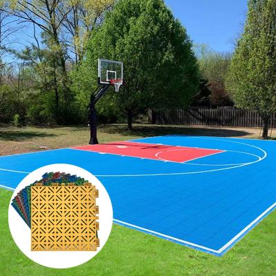 China Anti Slip Floor Tiles Outdoor Interlocking Basketball Court Flooring PP Mat Manufacturer Sports Court Tiles for sale