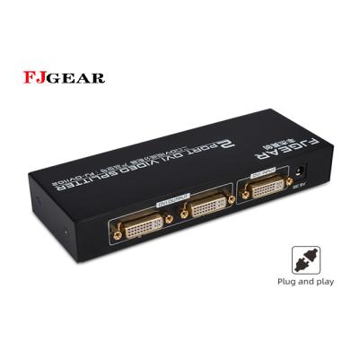 China 2 Port Dvi Splitter Dvi fjgear 1 To 2 Video Display Splitter 1 Input 2 Output Dvi Splitter Black 36 Months for sale